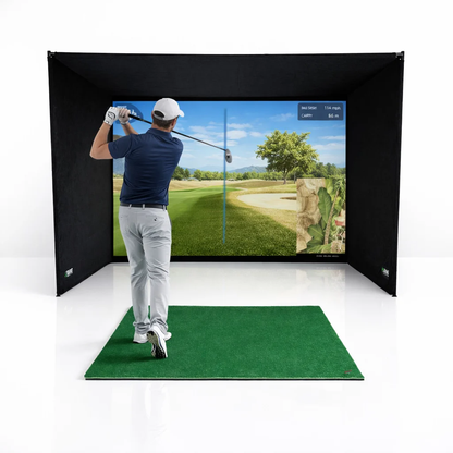 Pro Golf Simulator Enclosure with Impact Screen & Frame – 7 Sizes, Free Side Barriers