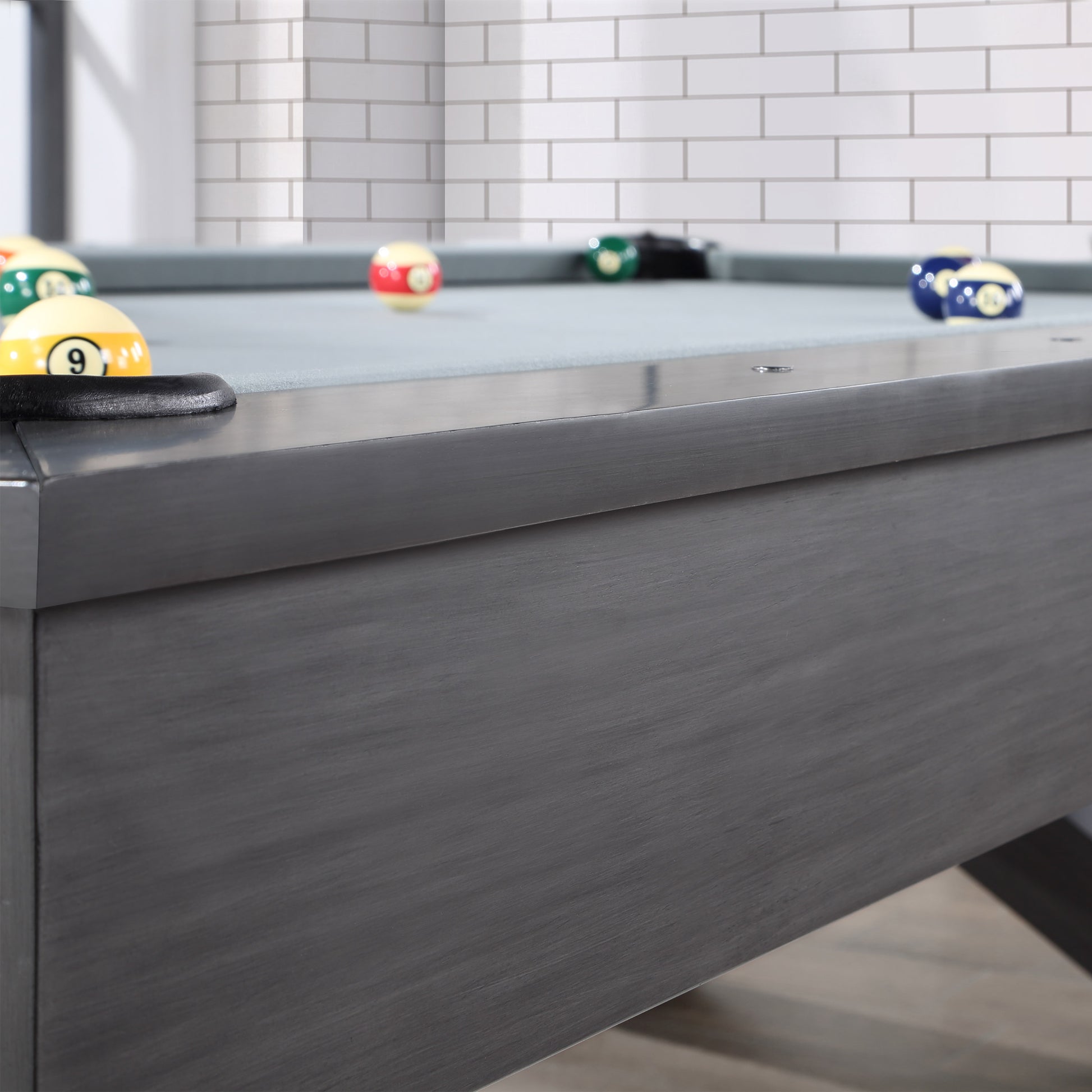 Modern Solid Wood 8 Ft Pool Table – Gray