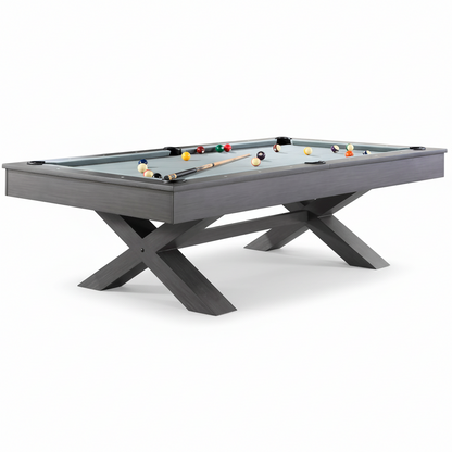 Modern Solid Wood 8 Ft Pool Table – Gray