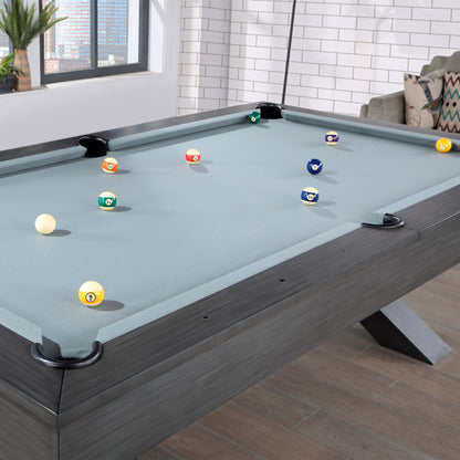 Modern Solid Wood 8 Ft Pool Table – Gray