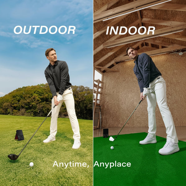 Pro Golf Launch Monitor & 3D Driving Range Simulator with Built-In Screen – No Subscription Fees
